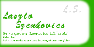 laszlo szenkovics business card